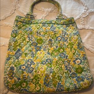Vera Bradley Floral Tote - Green, Blue, Yellow